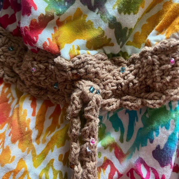 Hippie Beachy Y2K 2000s 90s asymmetrical baby doll tank top suntiki hawaii - Picture 3 of 5